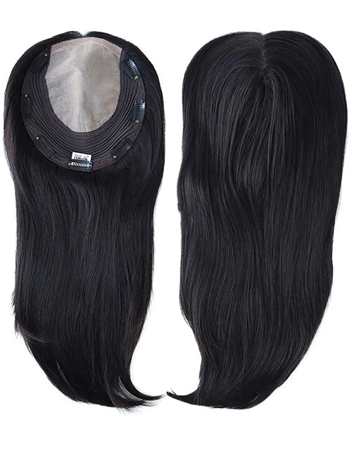 7"x8" Women Long Hair Natural Straight Women Toupee European Cuticle Remy Hair Topper for Women