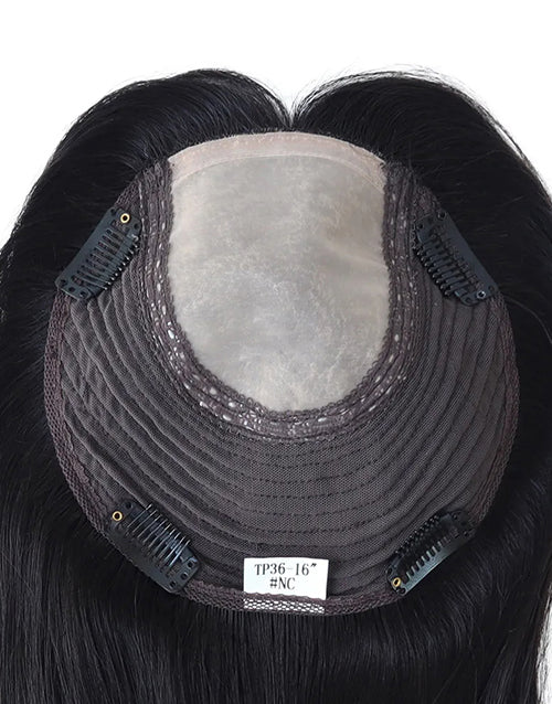 6"x6.5" Women Hair Topper Injection Poly Lace European Cuticle Remy Hair Pieces for Women