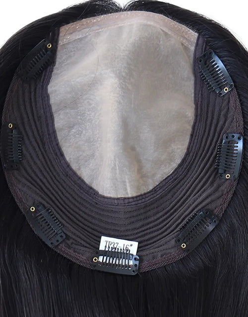 7"x8" Women Long Hair Natural Straight Women Toupee European Cuticle Remy Hair Topper for Women