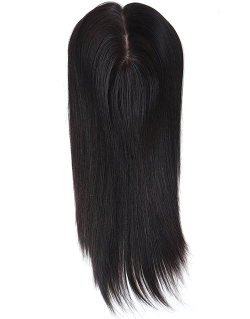 15" Hair Toppers for Women Silk Top Toupee Hairpiece 3 Clip In Blonde Hair Capillary Prosthesis for White Women