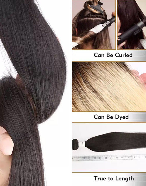30 Inch Straight Human Hair Bundles Brazilian Hair Extension 1 3 4 Bundle Deals