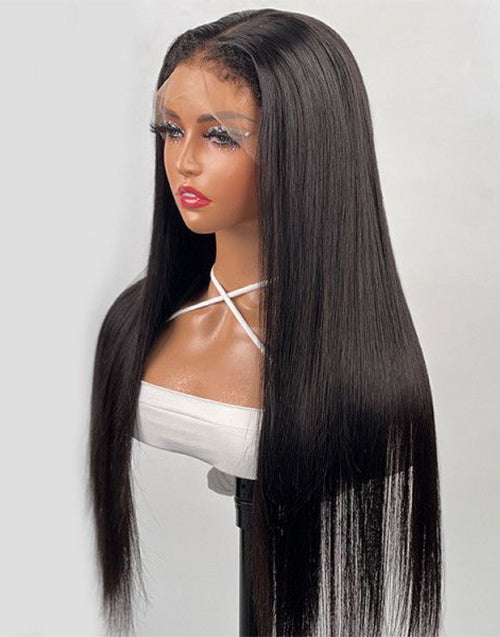 Rae- (Can Do Ponytail ) Straight Full Lace Wig With 4C Hairline Edge Human Hair Wigs Preplucked Hairline