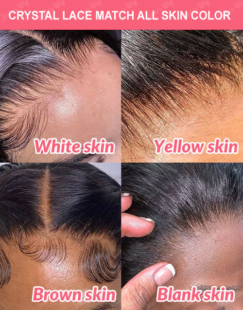 4C Baby Hairline Glueless Real HD Lace Kinky Straight 13x4 Lace Wig Edges With Natural Kinky Baby Hair Line