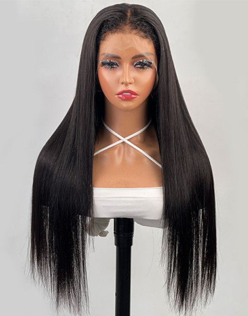 Rae- (Can Do Ponytail ) Straight Full Lace Wig With 4C Hairline Edge Human Hair Wigs Preplucked Hairline