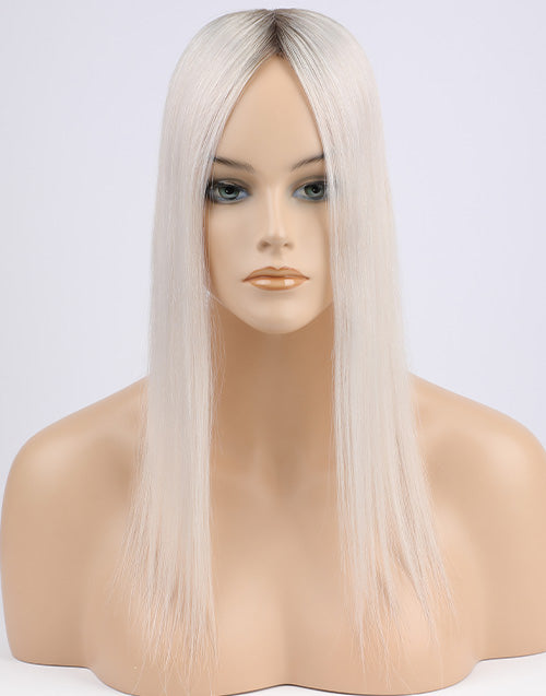 T7/White Mono Top 3"X5" 5.5"X6" Human Hair Topper For Women Thinning Hair Or Hair Loss