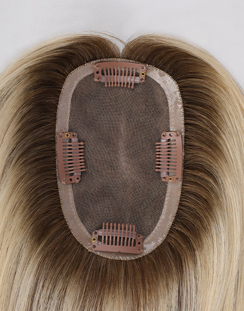 T9A/613#9# Mono Top 3"X5" 5.5"X6" Hair Topper For Women Hair Loss Thinning Hair