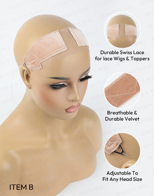 Upgrade Velet Wig Grip Elastic Band Headband For Wearing Wigs Toppers