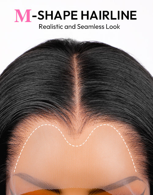 Widows Peak Lagos Hairline M Shaped Hairline Straight 13x5 Pre Cut Lace Front Wig