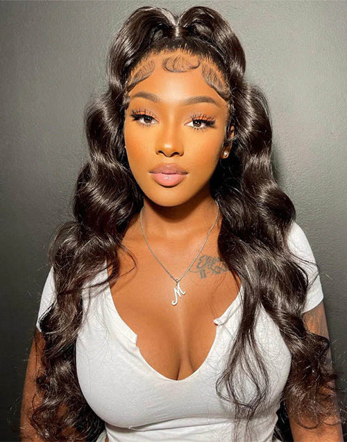 Body Wave Invisi Strap Snug Fit 360 Lace Frontal Bleached Knots Pre Cut Lace Wig