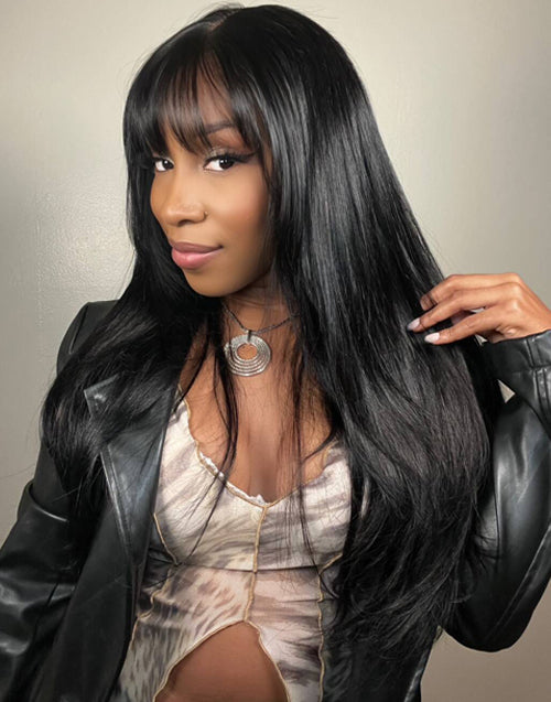 Gina- Face Framing Layered Wig With Air Bangs Pre Everything 7X5 Partingmax Glueless Wigs