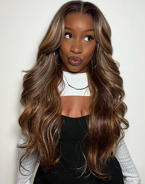 Sarah- Balayage Honey Brown Loose Wavy 13x5 Pre Everythig Wigs Glueless Wig Human Hair