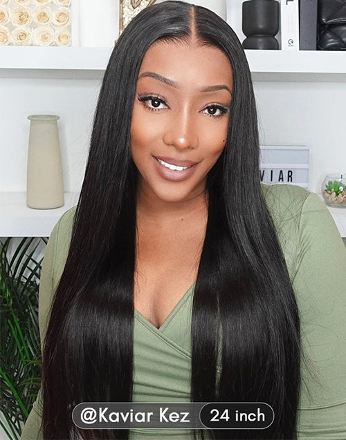 20" Straight Wig 5x5 Pre Cut Lace Glueless Pre Plucked Wig Super Deal
