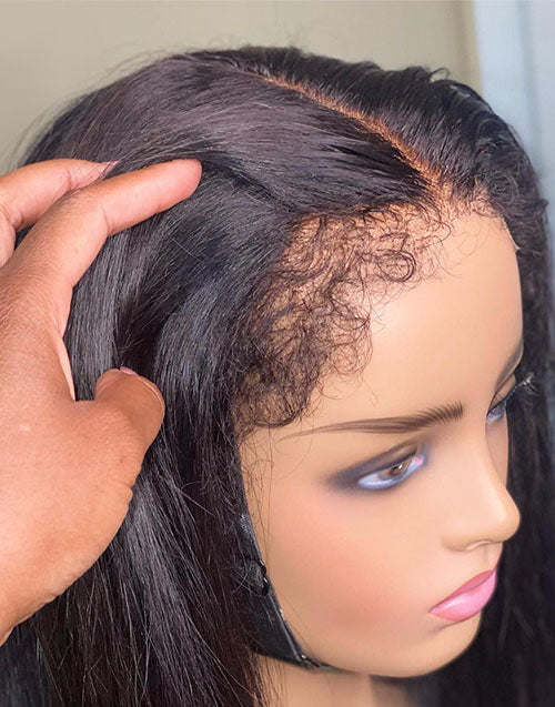 Tara- Real HD Lace Kinky Edge Baby Hairline Body Wave 13x4 Lace Front Wig Glueless Human Hair Wig