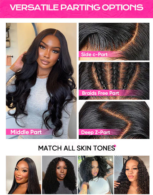 20" 13x4 Pre Cut Lace Glueless Body Wave Wig Versatile Parting Super Deal