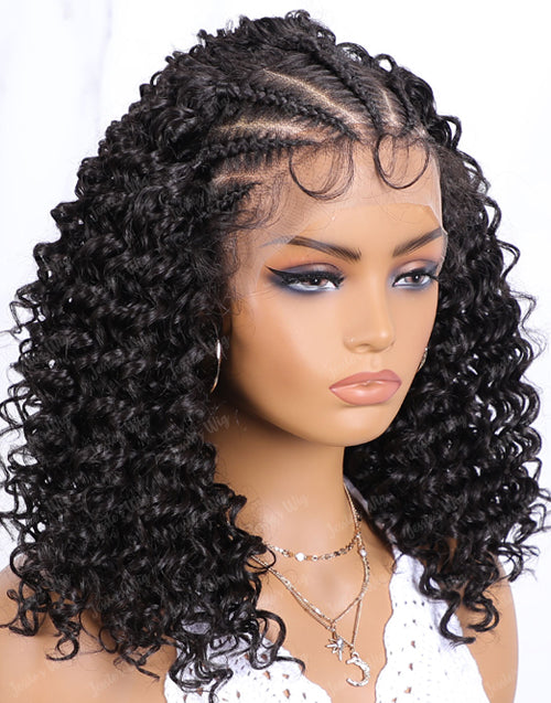 13x6 Lace Front Handmade Braided Wig Knotless for Women