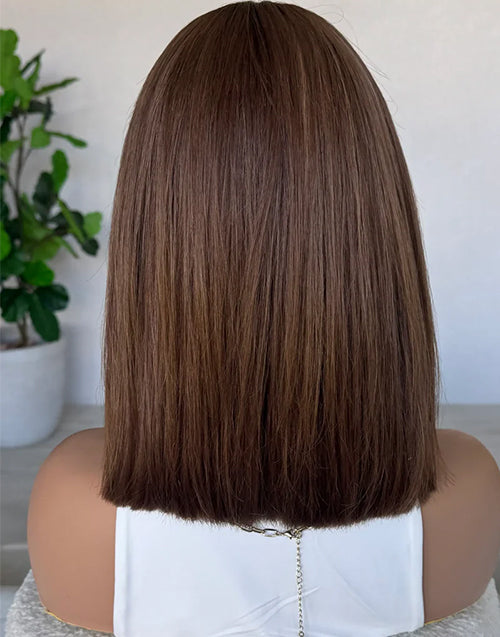 Ronni- Warm Caramel Honey Highlight Straight 13x4 Real HD Lace Bob Glueless Wigs For Women