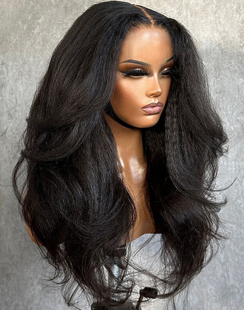Sylvia-Freetress Glueless Pull Go Lace Wigs Kinky Wave 13X5 Pre-Everything Wig Multiple Styles