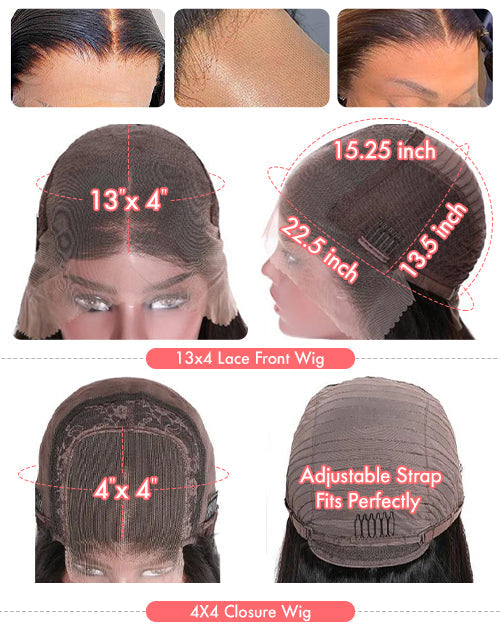 16" Ombre Honey Blonde Curly 4x4 Lace Glueless Wigs