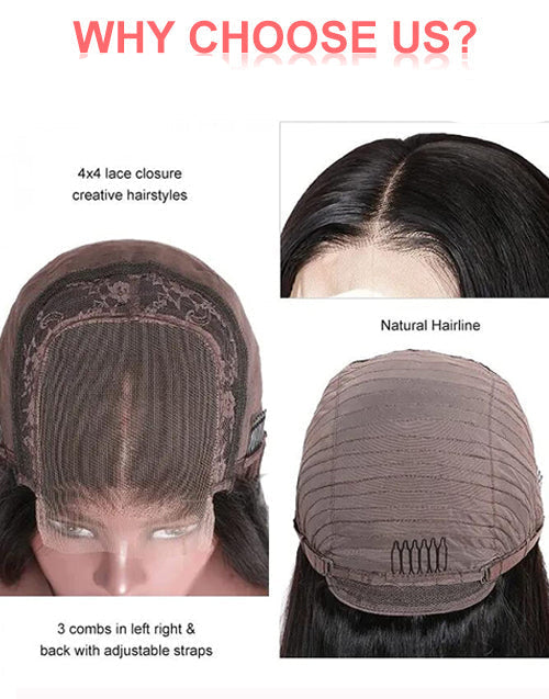 Page- Burgundy Layer Cut Straight Bob Wigs With Bangs No Glue No Gel Fringe Wigs