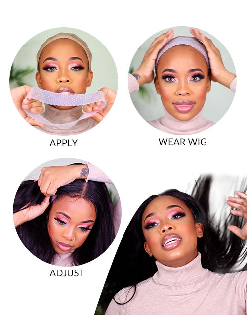 Upgrade Velet Wig Grip Elastic Band Headband For Wearing Wigs Toppers