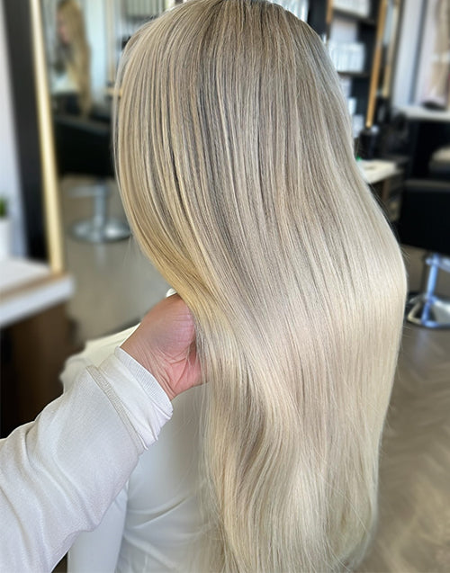 20"-26" Highlight Ash Blonde Straight Glueless Wig For Women