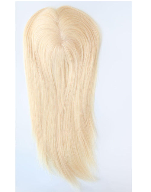 Ombre Blonde Mono Topper with Clips Angelic Minds Human Hair Piece Toupee