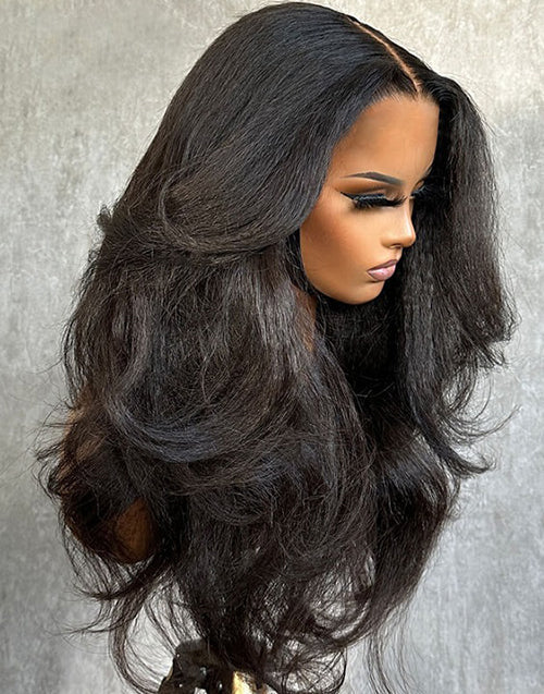 Sylvia-Freetress Glueless Pull Go Lace Wigs Kinky Wave 13X5 Pre-Everything Wig Multiple Styles
