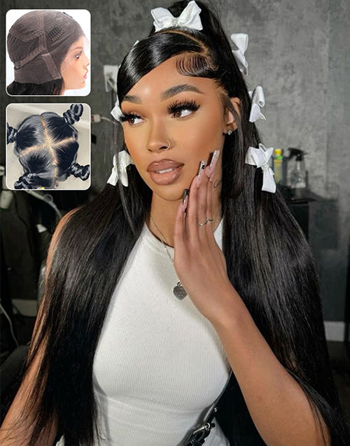 12"-20" Can Do Make Braids Ponytail Straight Full Lace Wig