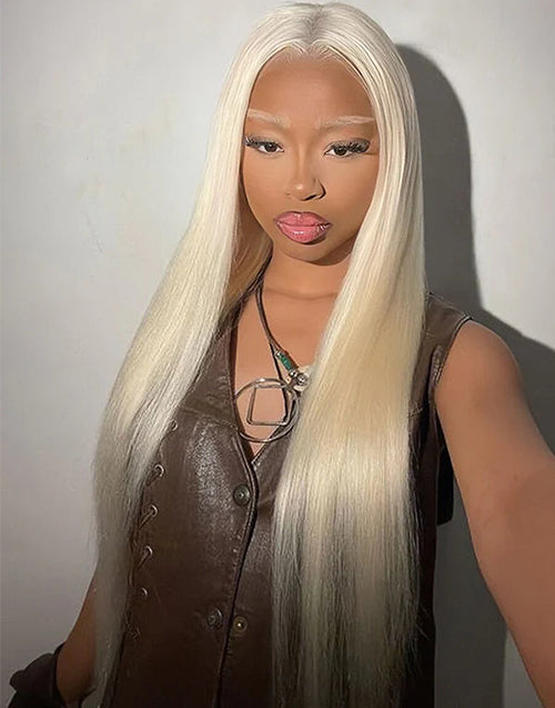 Eden-16" #613 Blonde Straight 13x4 Lace Front Glueless Wig