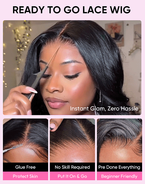 20" Body Wave Bleached Knots Glueless Wig 4x4 Pre Cut Lace Super Deal