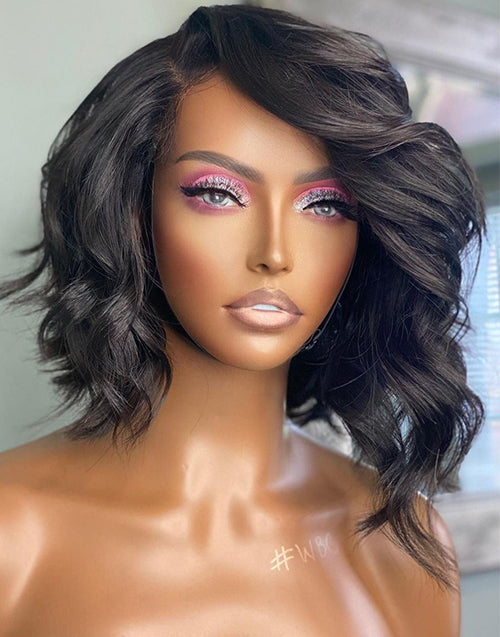 Lyuba- Bobiana Curl Short Bob Wig 13x5 Pre Cut Lace Human Hair Glueless Wig For Women