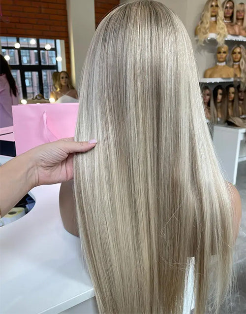 16"-18" Hightlight Blonde Straight 13x6/Full Lace Wig