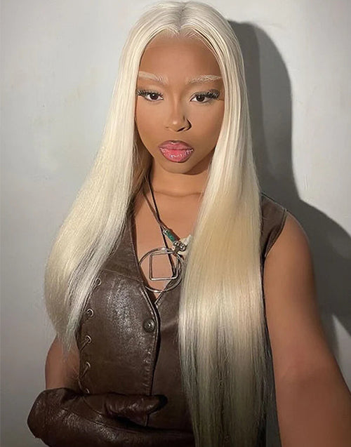 Eden-16" #613 Blonde Straight 13x4 Lace Front Glueless Wig