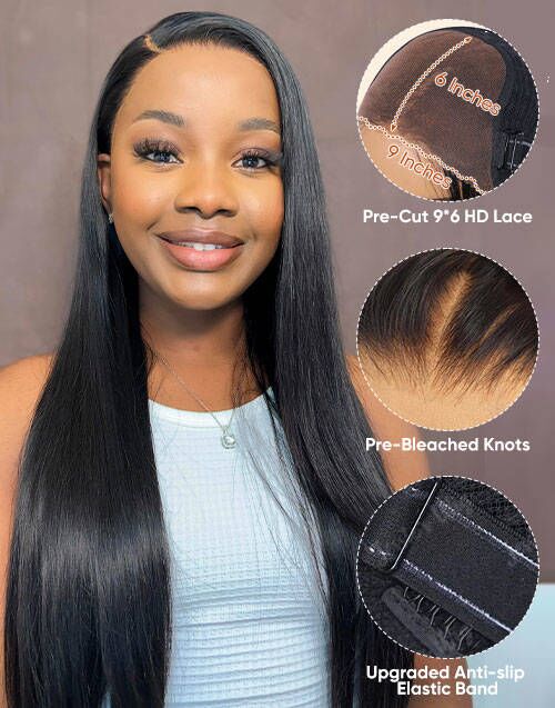 Eden- Angelic Minds 9X6 Partingmax Glueless Lace Pre Cut Straight 13x4 Lace Front Brazilian Remy Human Hair Wigs