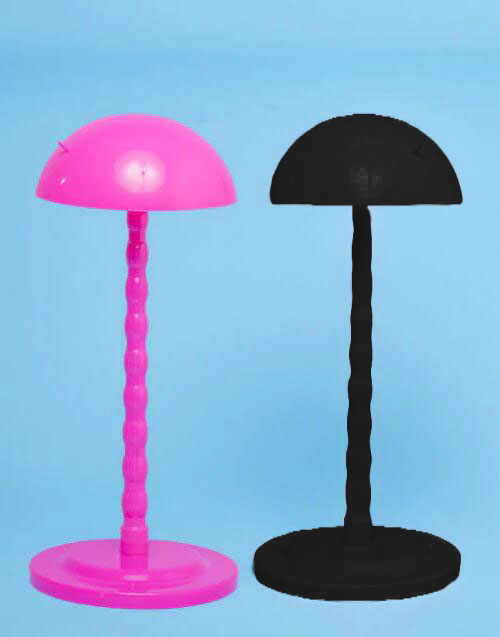 1PC Solid Color Wig Stands Plastic Hat Display Wig Head Holders Mannequin Head/Stand Portable Folding Plastic Wig Stand