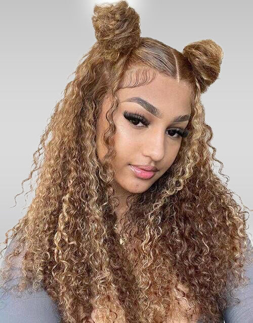 26" TP4/27 Highlight Water Wave 13x5 Pre Cut Lace Front Wig