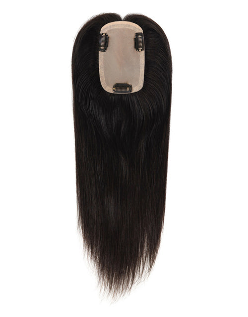 8X13cm Women Topper Silk Top Human Cuticle Remy Hair Natural Black Hair Top Pieces