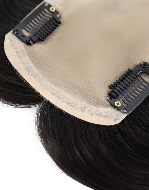 8X13cm Women Topper Silk Top Human Cuticle Remy Hair Natural Black Hair Top Pieces