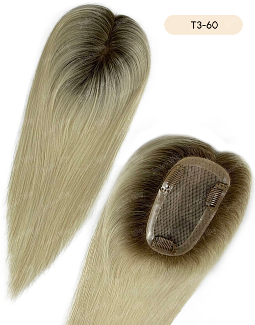 Custom Made 3X5 Human Hair Topper For Thinning Hair Or Hair Loss - Ready To Ship