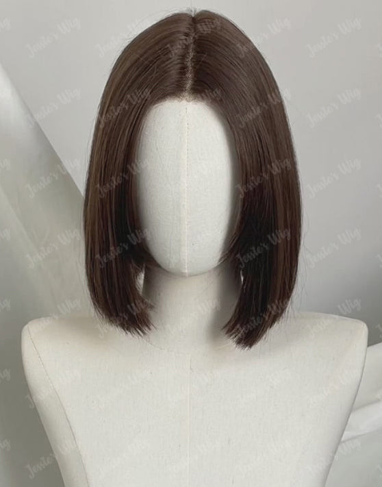 Sue-Custom Made Brunette Color 13x6 Lace Frontal 5.5x5.5 Lace Bob Wig Human Hair