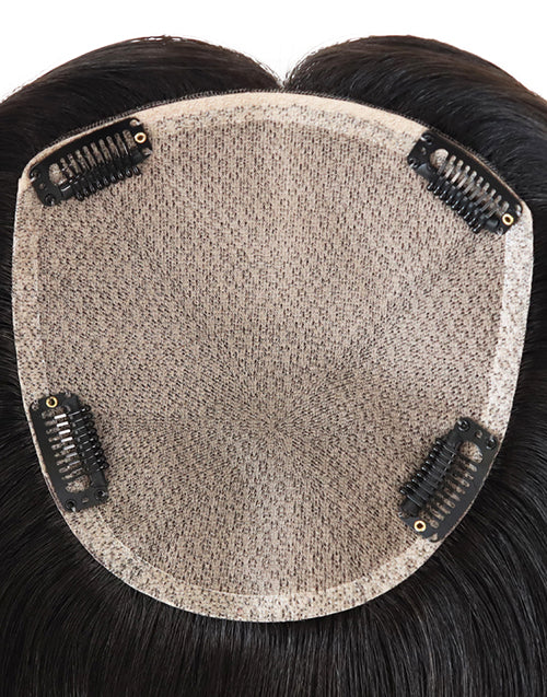 5.5"X6" Silk Top Topper Women Human Cuticle Remy Hair Natural Black Hair Top Pieces