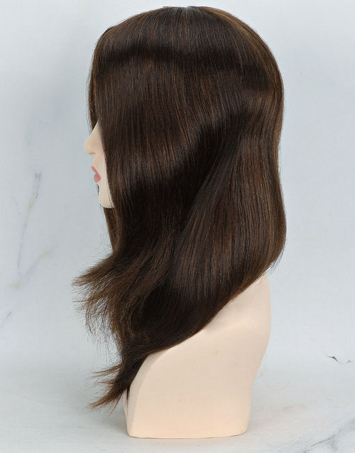 European Virgin Remy Human Hair Medical Wigs for Cancer Patients | Hair Loss | Alopecia Natural Brown