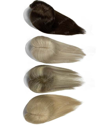 Custom Made 3X5 Human Hair Topper For Thinning Hair Or Hair Loss - Ready To Ship