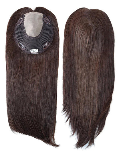 6"x6.5" Women Hair Topper Injection Poly Lace European Cuticle Remy Hair Pieces for Women
