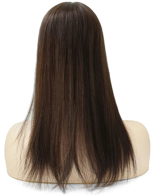16" Hair Topper Durable 5.5"x6" European Cuticle Remy Natural Human Hair Toupee for Women