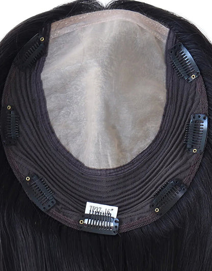7"x8" Women Long Hair Natural Straight Women Toupee European Cuticle Remy Hair Topper for Women