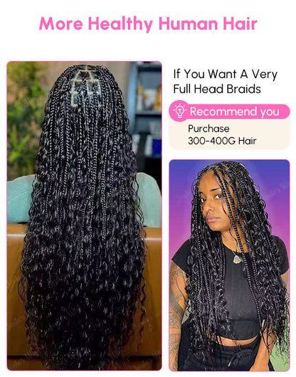 Hair Bulk Water Wave Human Hair for Braiding No Weft Human Hair 12A for Boho Braids Wet and Wavy