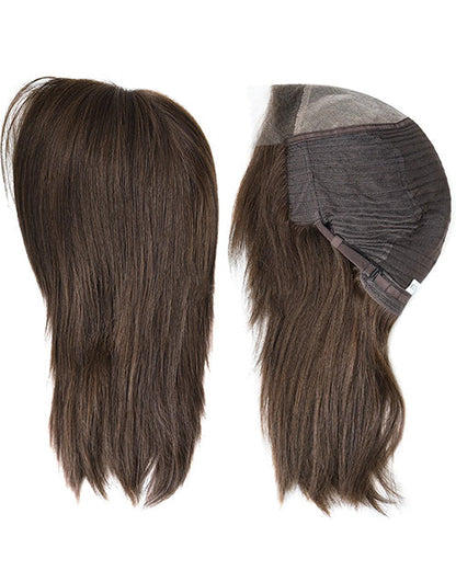 9 Inches Human Hair Wig Blonde Straight European Cuticle Remy Hair Lace Front Female Wig