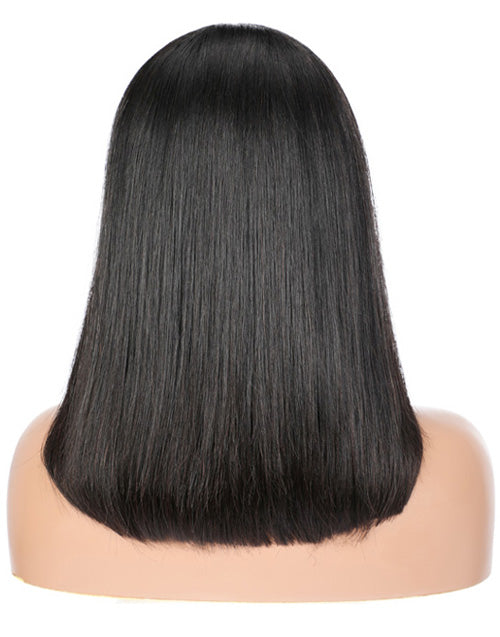 Elvira- Glueless HD Lace Pre cut 13x4 Short Blunt Cut Bob Lace Wig 4x4 Brazilian Remy Straight Hair Wigs