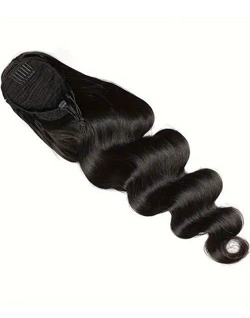 Body Wave Drawstring Ponytail Human Hair Extensions Clip In For Women